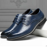 Men Oxfords Shoes British Black Blue Shoes Formal Men MartLion Blue 48 