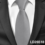  Solid Ties Men's Casual Skinny Neck Tie Gravatas Neckties Corbatas 6 cm Width Groom Tie For Party MartLion - Mart Lion