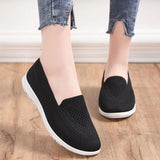 Autumn Loafers Flats Knitted Cotton Slip-on Luxury Shoes Women's Ballerina Ladies Footwear Elderly MartLion   