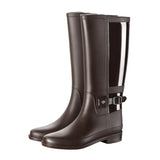 Ladies Waterproof Yellow Rain Boots Female Knee-high Women Rubber Rain Girls Shoes Rainboots PVC Rain MartLion Brown 5 