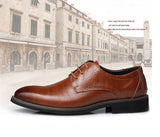 PU Leather Men's Brogues Shoes Lace-Up Bullock Dress Oxfords Praty Formal Mart Lion   