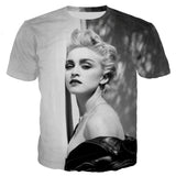 The Queen of Pop Madonna 3D Printed T-shirt Men's Women Casual Harajuku Style Hip Hop Streetwear Oversized Tops Mart Lion Green L 
