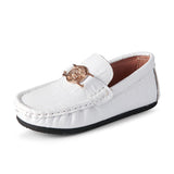 Children Shoes For Boys Loafers Sneakers Baby Soft Kids Leather Casual Toddler Girls Flats Slip-on Moccasin White MartLion D832 White 28 