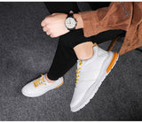  Men's Shoes Leather White Breathable Sneakers Autumn All-Match Casual Zapatillas Hombre Mart Lion - Mart Lion