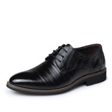 PU Leather Men's Brogues Shoes Lace-Up Bullock Dress Oxfords Praty Formal Mart Lion Black 5.5 