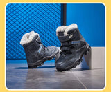 Winter Warm Fur Snow Boots Children Furry Shoes Boys Girls Non-slip Leather Autumn Waterproof Kids Footwear Child Sneaker MartLion   