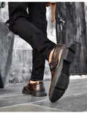 Vancat Men's Oxford Shoes Genuine Leather Dress Loafers Casual Flats Mart Lion   