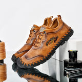 Summer Men's Designer Shoes Genuine Leather Leisure Luxury Handmade Outdoor Casual Driving MartLion   