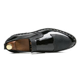 Glossy Leather Men's Shoes Casual Slip On Loafers Bullock Driving MartLion   