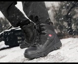 Winter Men's Boots Plush Warm Snow Non-Slip Work Outdoor Waterproof Military Motorcycle Mart Lion   