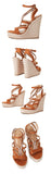 Summer Wedge Sandals Women Straw Rope Weave Thick Bottom Platform High Heels Open Toe Buckle Strap Rhinestone Shoes Mart Lion   