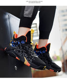 Non-slip Basketball Shoes Men's Air Shock Outdoor Trainers Light Sneakers Young Teenagers High Boots Basket Mart Lion   