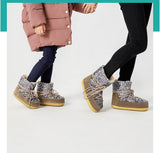 Children Snow Boots Real Fur Winter Warm Plush Boys Sequins Shoes No-Slip Girls Sneakers Kids Ankle