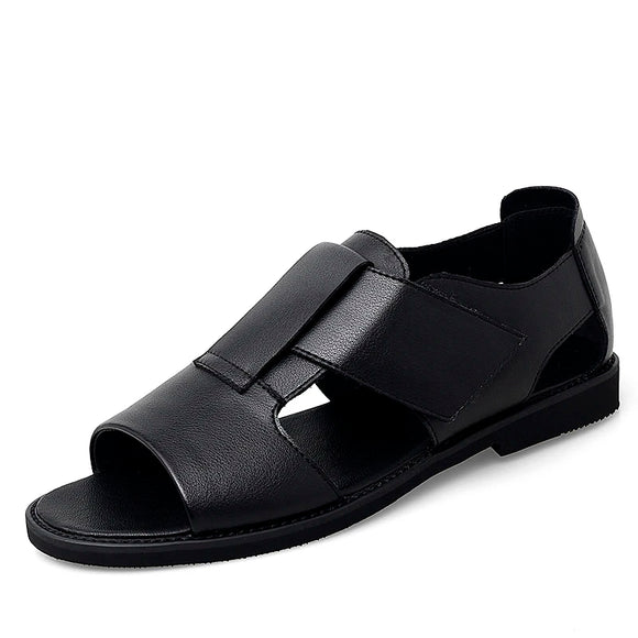 Casual Sandals Korean Men's Shoes British Leather Summer MartLion   