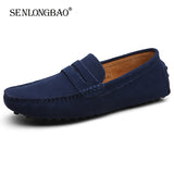 Men's Leather Loafers Casual Shoes Moccasins Slip On Flats Driving Mart Lion   