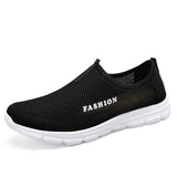 Summer Breathable Mesh Casual Men's Shoes Outdoor Lightweight Non Slip Flat Bottomed Mart Lion Black 36 