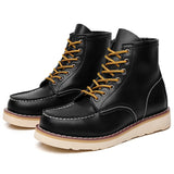 Red Retro Men's Boots Classic Platform Motorcycle Comfort Genuine Leather Winter hombre Mart Lion Black -875 38 China