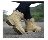 Footwear Military Tactical Men's Boots Special Force Leather Desert Combat Ankle Army Mart Lion   