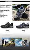 Men's Soft Outdoor Casual Shoes Summer Breathable Mesh Sneakers Light Black Hiking Footwear Running Mart Lion   