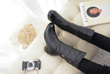 Women's Mother Female Ladies Leather Shoes Boots Botas Knee High Zipper Winter Warm Plush Mid Calf MartLion