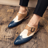 Party Brogue Shoes Men's Dress Wedding Leather Oxfords Luxury Brand Formal Zapatos Mart Lion   