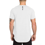 Muscleguys Summer T Shirt Men's Clothing Hip-Hop Short Sleeved Streetwear Gym Sports Slim Fit Tees Tops Mart Lion White M 