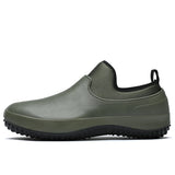 Unisex Waterproof Garden Shoes Womens Rain Boots Men's Car Wash Footwear Non-Slip Outdoor Work Rain Mart Lion Green 37 