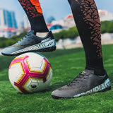 Men's Soccer Shoes Teens Outdoor Training Football Boots AG TF Boys Non-Slip Ankle Sneakers Chuteiras De Futebol MartLion   