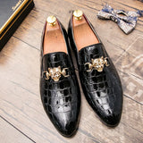 Men's Dress Shoes Type Formal Genuine Leather Pointed Toe Wedding Gentleman Homecoming Evening MartLion black 3 38 