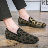 Men's Casual Shoes Suede Leather Moccasins Loafers Flats Rhinestones Mart Lion   