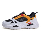 Light Running Shoes Man's Breathable Casual Non-slip Wear-resisting Sneakers Height Increasing Sport Mart Lion Orange 6.5 