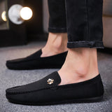 Off-Bound Men's Casual Shoes Bee Suede Loafers Flats Driving Soft Moccasins Footwear Slip-On Walking Mart Lion   