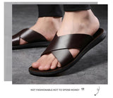 designer Summer Men's Sandals Genuine Leather Simple Slipper Cool Beach Shoes Mart Lion   