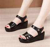 platform sandals women shoes summer high heels wedge ladies waterproof beach office MartLion   