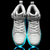USB Charging Glowing Sneakers Children Adult High Top Boots Led Casual Luminous Light Shoes for Boys Girls Men's Women MartLion   