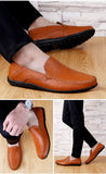 Spring Summer Men's Breathable Casual Shoes Genuine Leather Loafers Non-slip Boat Moccasins Mart Lion   