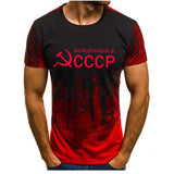 3D T-shirt Soviet Union Print Men's Women Summer Casual Short Sleeve Streetwear Tops Mart Lion CCCP-06 S 