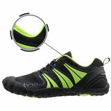 Weweya Sneakers Men's Casual Shoes Men Barefoot Minimalist Outdoor Walking Trainer Footwear Green MartLion Black Green 7 
