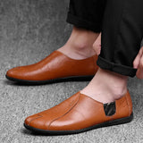  Men's Casual Shoes Sapato Masculino Dress Genuine Leather Luxury  Moccasins MartLion - Mart Lion