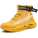 Work Boots Men's Designer Safety Shoes Standard Steel Toe Anti-smash Anti-stab Indestructible MartLion 7719-yellow 37 