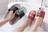 Summer Women's Slippers Cartoon Dinosaur Thick-Soled Beach Slippers Bathroom Non-Slip Soft Bottom Couple Mart Lion   