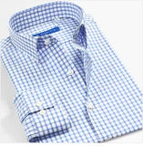 Smart Five Men Dress Shirts cotton Long Sleeve Regular Slim Fit Formal Shirts Male MartLion   