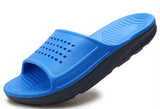 Summer EVA Slippers Men's Clogs Outdoor Slides Couple Flip Flops Flats Platform Shoes Rubber Zapatos Mujer Mart Lion Blue black 51 China