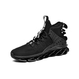 Harajuku Soft Leisure Mesh Men's Outdoor Walking Shoes Sport Sneaker Casual Training Zapatillas Mart Lion XZ9192-Black 8 