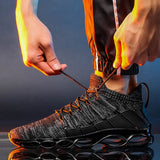 Breathable Mesh Casual Lightweight Sneakers Men's Shoes Outdoor Hard-Wearing Walking Flat Mart Lion   