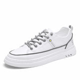 Ightweight Breathable Men's Woman Casual Shoes Flat Non-slip Sneakers White Casual Outdoor Tennis Mart Lion White 38 