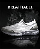 Men's Shoes Mesh Breathable Walking Shoes Unisex Slip-On Light Loafers Women Sneakers MartLion   