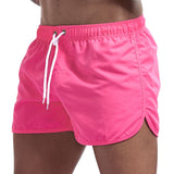 Men's sport running beach Short board pants swim trunk pants Quick-drying movement surfing shorts GYM Swimwear Mart Lion Pink M 