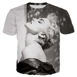 The Queen of Pop Madonna 3D Printed T-shirt Men's Women Casual Harajuku Style Hip Hop Streetwear Oversized Tops Mart Lion Black L 