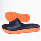 Summer EVA Slippers Men's Clogs Outdoor Slides Couple Flip Flops Flats Platform Shoes Rubber Zapatos Mujer Mart Lion Dark blue 51 China